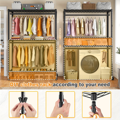 Spacious Heavy Duty Clothes Rack 81\