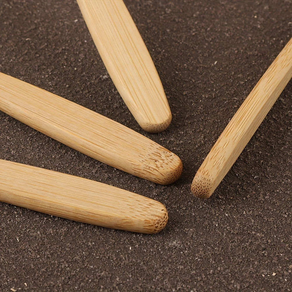 6pcs Bamboo Toothbrushes with Soft Nylon Bristles, Manual Wooden Handle for Sensitive Gums, Deep Cleaning Oral Care, High-Quality & Odorless, Includes Natural Wooden Holder for Daily Use, Toothbrush Holder