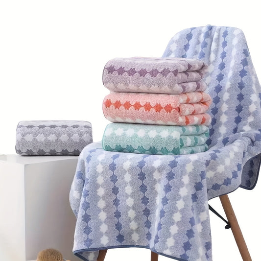 Thickened and enlarged bath towel set for adult Men's and Women's household quick drying and absorbent beach towels, gift universal bath towel, super soft, super absorbent, fast drying, modern design