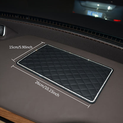 2pcs-Glittering Car Tissue Box Home Use Tissue Box Artificial Diamond Inlay Interior Supplies, Car Dashboard Anti-slip Mat. Kitchen, Office, Bathroom, Desktop, Bedroom Vanity Special Tissue Box