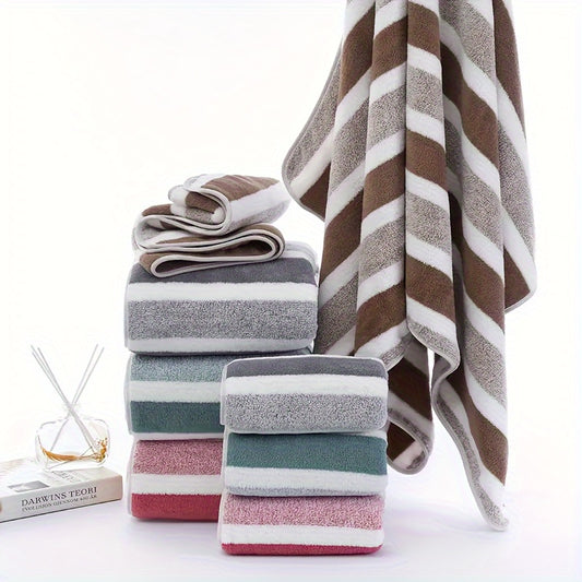 1 Set Quick Dry Towel 1 Set Contemporary Low Allergy Polyester Towels - Quick Dry, Absorbent, Hypoallergenic Rectangular Hand & Bath Towels for RVs, Homes & Kitchens - Machine Washable