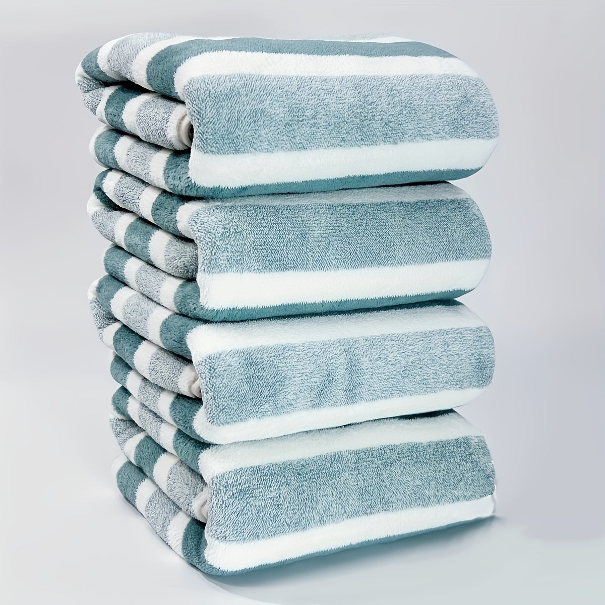 Super Soft Bath Towels Four Super Soft Absorbent Bath Towels Suit - Quick-Drying Shower Strip - Family Bathroom Essential