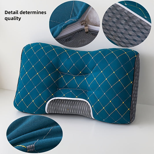 2pcs Ergonomic 3D Neck Support Pillows, Compressible Polyester Fiber & Cover, Washable Multi-Use Cushions for Sleeping, Ideal for Home, Hotel, Travel, Perfect Gift for Valentine's Day & Holidays