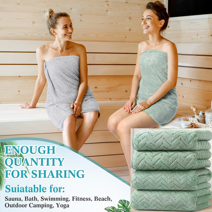 High-Quality BAYEXE 4pcs Set of Bath Towels | 27.5 Inches X 55 Inches | Absorbent, Lint-Free, Soft, Quick-Drying | Suitable for Swimming, Fitness, Sauna, Bathroom | Autumn, Winter, Christmas