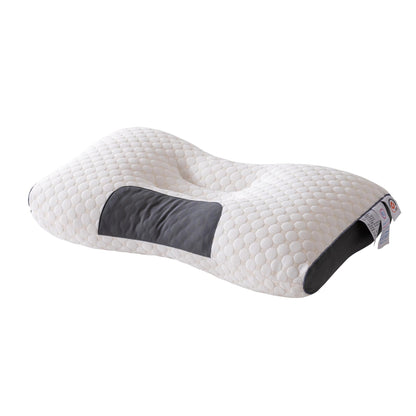 Soft Orthopedic Neck Pillow 1pc Soft Orthopedic Knitted Massage Neck Pillow - Adjustable Ergonomic Support, Machine Washable, Removable Cover, 100% Polyester Fiber