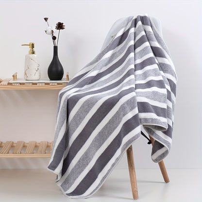 5pcs Striped Bath Towel Set, Absorbent & Quick-drying Showering Towel, Super Soft & Skin-friendly Bathing Towel, For Home Bathroom, Ideal Bathroom Supplies, Family Essentials