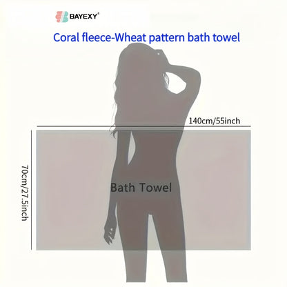 High-Quality BAYEXE 4pcs Set of Bath Towels | 27.5 Inches X 55 Inches | Absorbent, Lint-Free, Soft, Quick-Drying | Suitable for Swimming, Fitness, Sauna, Bathroom | Autumn, Winter, Christmas