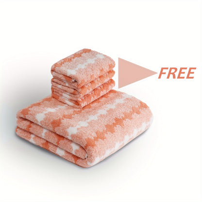 Thickened and enlarged bath towel set for adult Men's and Women's household quick drying and absorbent beach towels, gift universal bath towel, super soft, super absorbent, fast drying, modern design