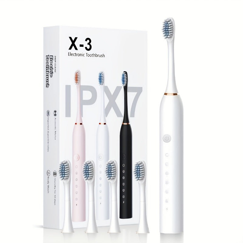 Smart Sonic Electric Toothbrush with Soft Bristles, Rechargeable, Whitening, Automatic, for Adults and Students