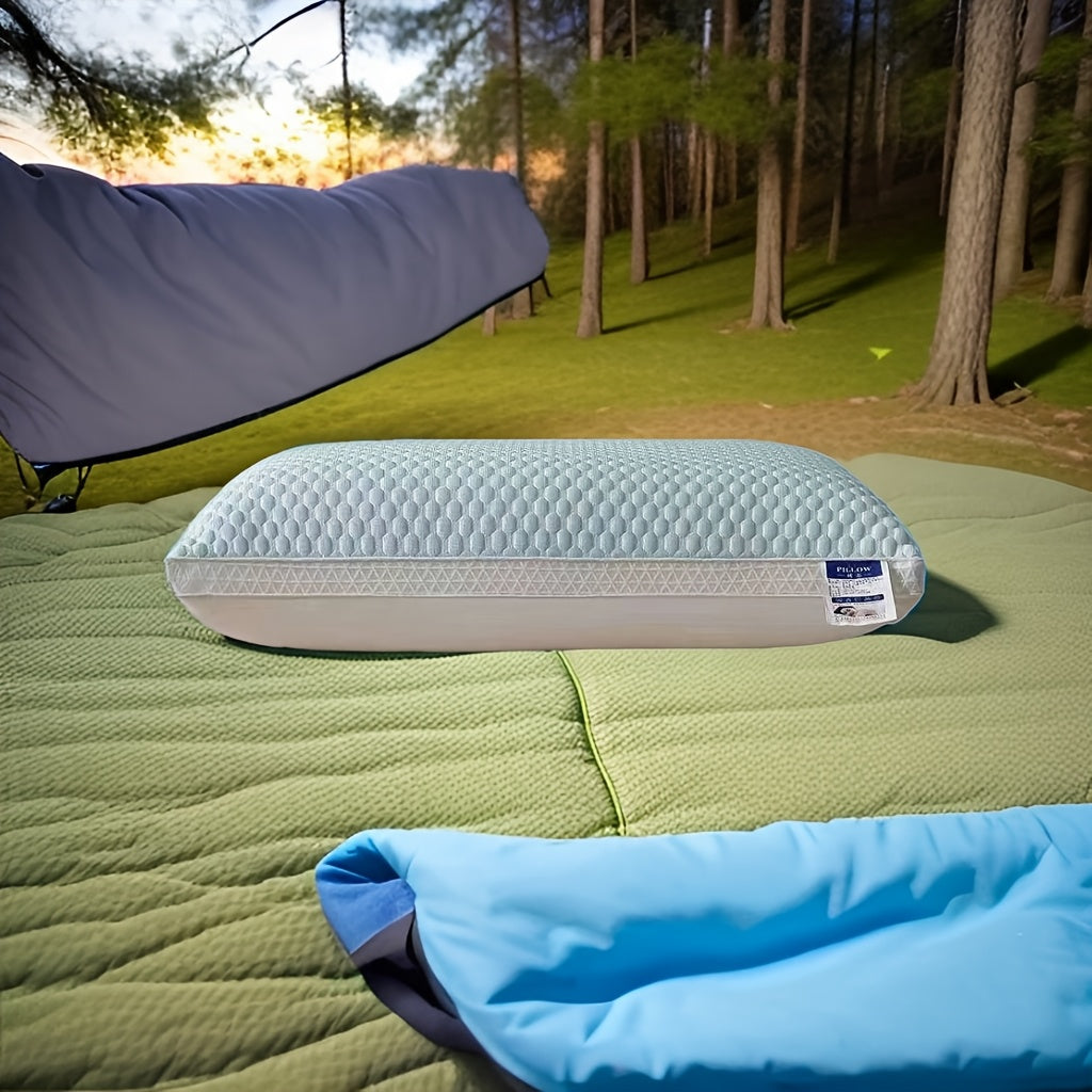 2pcs Breathable Cooling Space-Themed Tofu Pillows - Spandex Fabric, Hand Washable, Multi-Position Sleeper Comfort - Casual Style Zippered Pillowcases for Home, Bedroom, Hotel, All-Season Neck Support, Ideal Gift