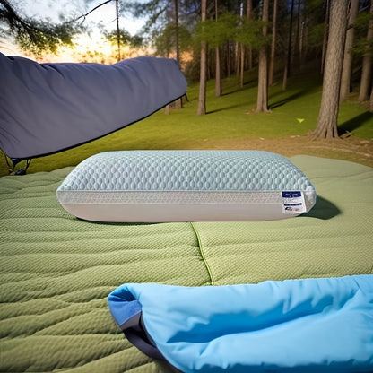2pcs Breathable Cooling Space-Themed Tofu Pillows - Spandex Fabric, Hand Washable, Multi-Position Sleeper Comfort - Casual Style Zippered Pillowcases for Home, Bedroom, Hotel, All-Season Neck Support, Ideal Gift
