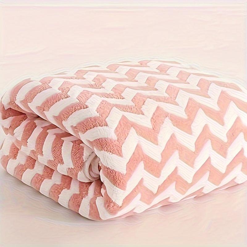 6pcs Vibrant Super Fiber Bath Towels Set - Ultra Soft, Quick-Dry, Super Absorbent, Chevron Pattern in 6 Colors, Ideal for Home, Pool, Gym, 27.5 x 55.1 Inches