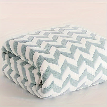 6pcs Vibrant Super Fiber Bath Towels Set - Ultra Soft, Quick-Dry, Super Absorbent, Chevron Pattern in 6 Colors, Ideal for Home, Pool, Gym, 27.5 x 55.1 Inches