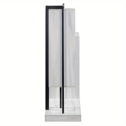 Modern White Wardrobe with 4 Drawers & 3 Shelves – Space-Saving Organizer for Clothes, Shoes & Accessories, MDF+Metal Construction, Easy Assembly, Elegant Design for Any Room, Shoe Organizer | Elegant Storage Solution | Mdf Metal Wardrobe