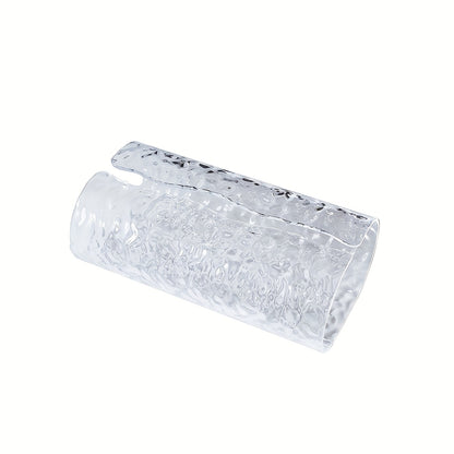 1pc elegant oval corrugated texture tissue box cover, sparkling tissue box, suitable for bathroom, dressing table tissue dispenser, high-end living room desktop decoration, simple and luxurious coffee table tissue storage