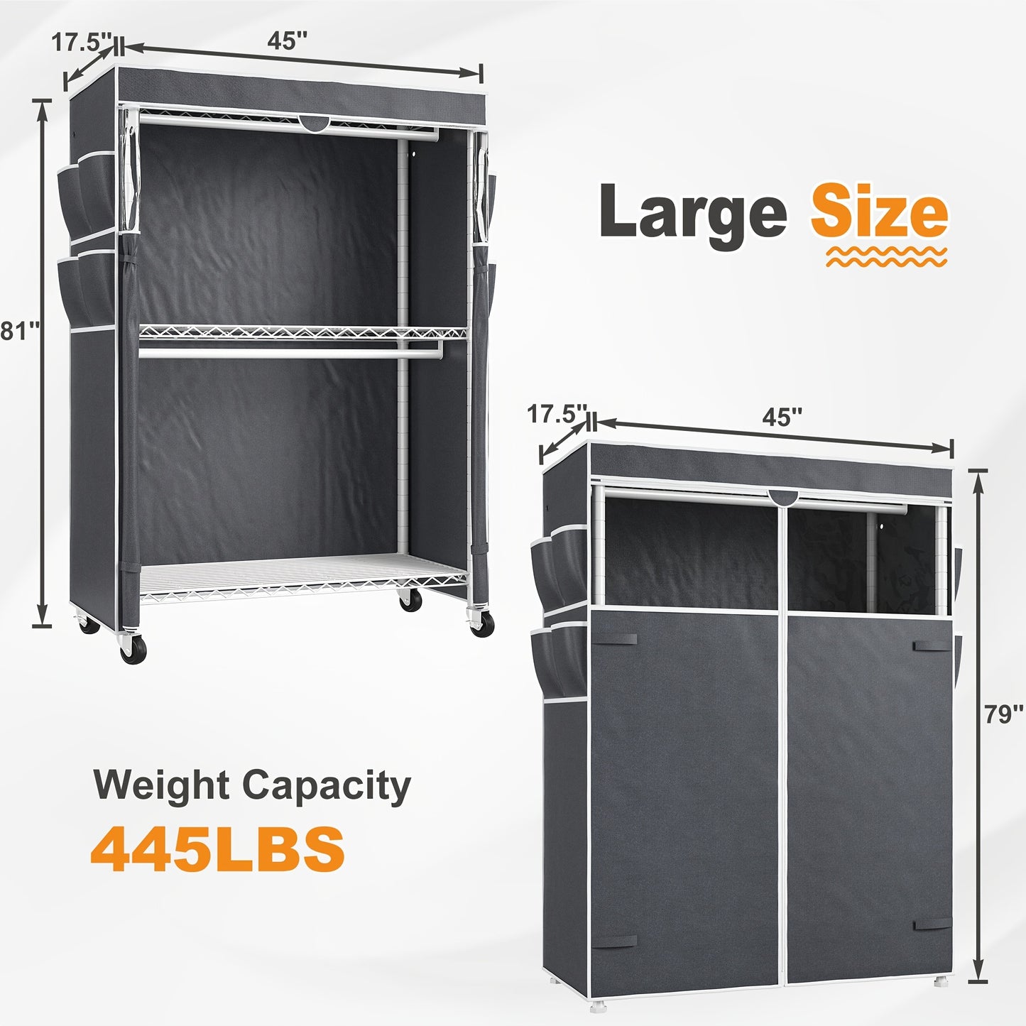 Spacious Heavy Duty Clothes Rack 81\