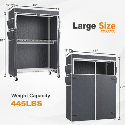 Spacious Heavy Duty Clothes Rack 81\