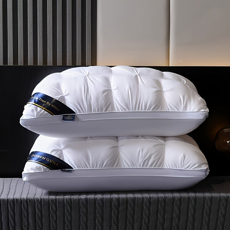 Luxurious 5-Star Hotel Quality Pillow, 19X29 Inches, 600G - Deep Sleep Neck Support, Non-Collapsing High-Density Core, Suitable for All Seasons, Hypoallergenic Polyester Cover, Machine Washable.