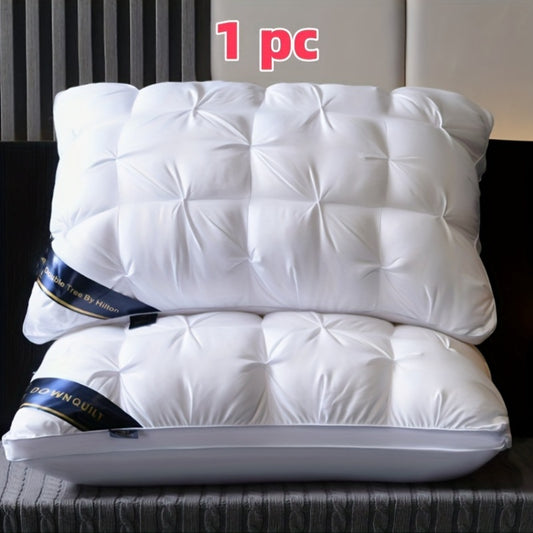 Luxurious 5-Star Hotel Quality Pillow, 19X29 Inches, 600G - Deep Sleep Neck Support, Non-Collapsing High-Density Core, Suitable for All Seasons, Hypoallergenic Polyester Cover, Machine Washable.