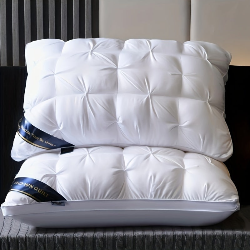 Luxurious 5-Star Hotel Quality Pillow, 19X29 Inches, 600G - Deep Sleep Neck Support, Non-Collapsing High-Density Core, Suitable for All Seasons, Hypoallergenic Polyester Cover, Machine Washable.