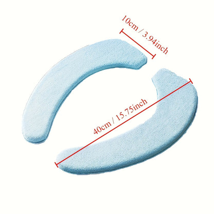 1 Pair Thickened Cashmere Toilet Seat Cover - Bath Bathroom Accessories - Soft Plush Winter Cushion with Waterproof Sticker for Four Seasons Universal Fit - Easy to Clean and Paste